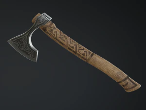 medieval ax set 01 3D Model