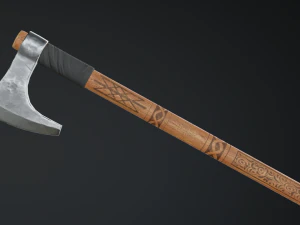 medieval ax set 01 3D Model