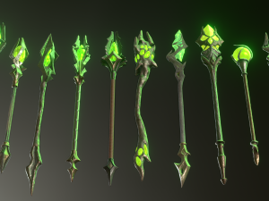 fantasy staff pack02 3D Model