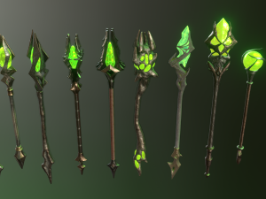 fantasy staff pack02 3D मॉडल