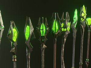 fantasy staff pack02 3D मॉडल