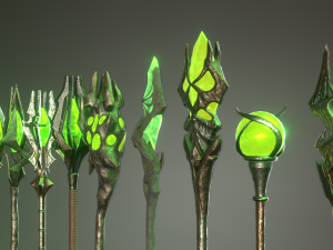 fantasy staff pack02 3D मॉडल