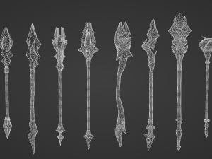 fantasy staff pack02 3D मॉडल