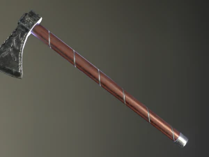 medieval ax set 02 3D Model
