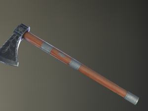 medieval ax set 02 3D 模型