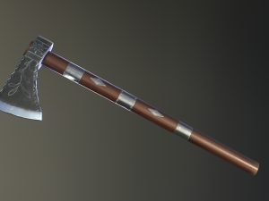 medieval ax set 02 3D 模型