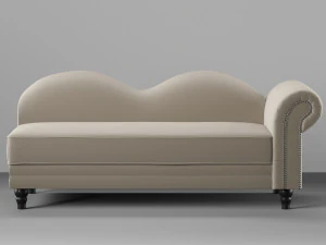 chaise longue rembourrée réaliste Modèle 3D