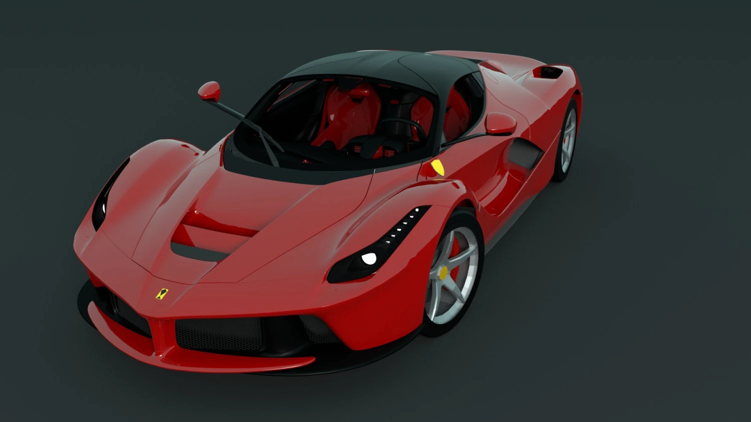 ferrari laferrari with complete interior 3D Model .c4d .max .obj .3ds .fbx .stl .blend