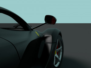 ferrari laferrari black with complete interior 3D मॉडल