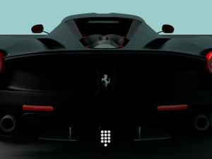 ferrari laferrari black with complete interior 3D मॉडल