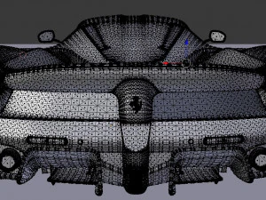 ferrari laferrari black with complete interior 3D Model