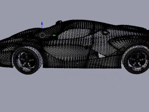 ferrari laferrari black with complete interior 3D Model