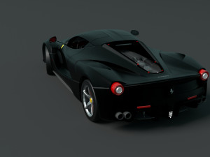 ferrari laferrari black with complete interior 3D मॉडल