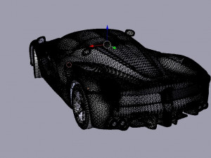 ferrari laferrari black with complete interior 3D मॉडल