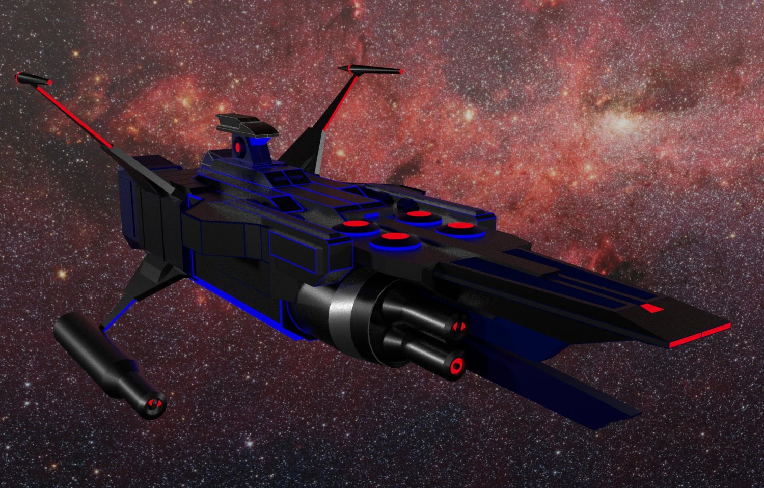 spaceship 3D Model .c4d .max .obj .3ds .fbx .stl .blend