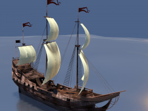 pirate ship 3D मॉडल