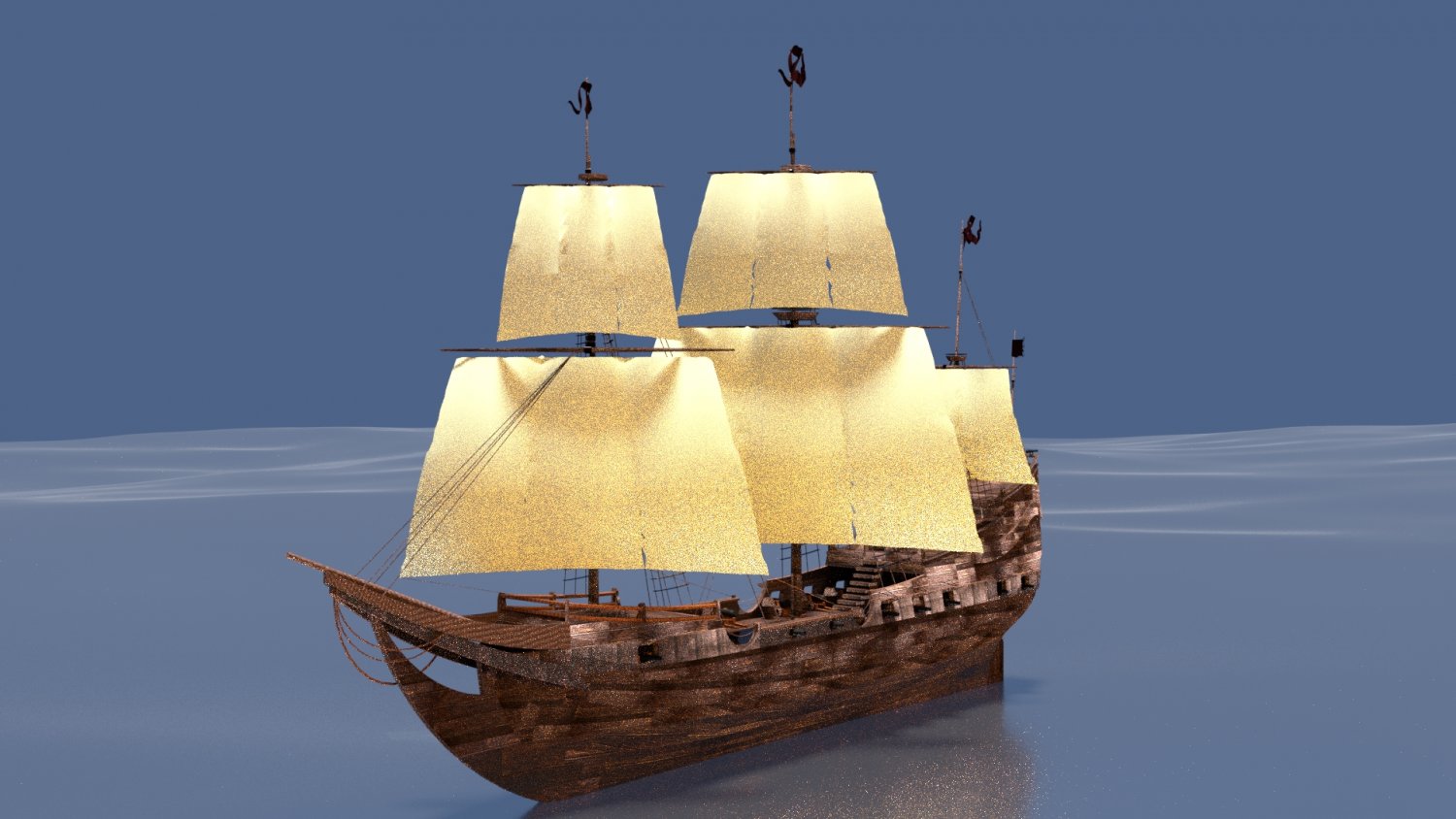 Pirate Ship 3d Model In Battleship 3dexport