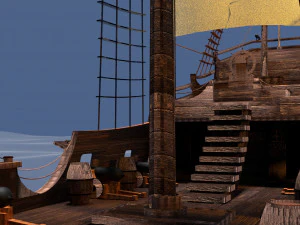 пиратский корабль 3D Модель