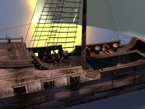пиратский корабль 3D Модель