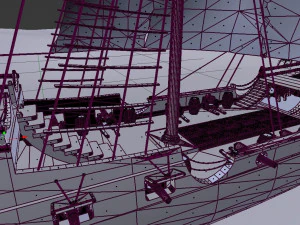 пиратский корабль 3D Модель