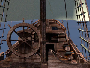 пиратский корабль 3D Модель