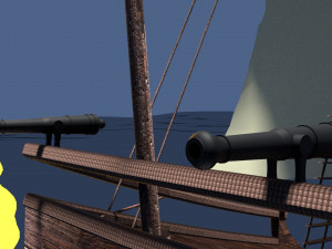 pirate ship Model 3D