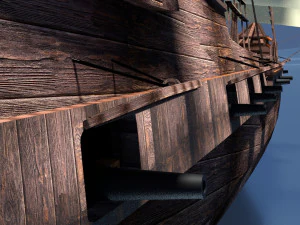 пиратский корабль 3D Модель