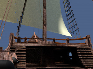 pirate ship Model 3D