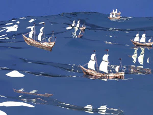 пиратский корабль 3D Модель