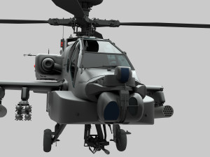 ah-64d apache Modello 3D