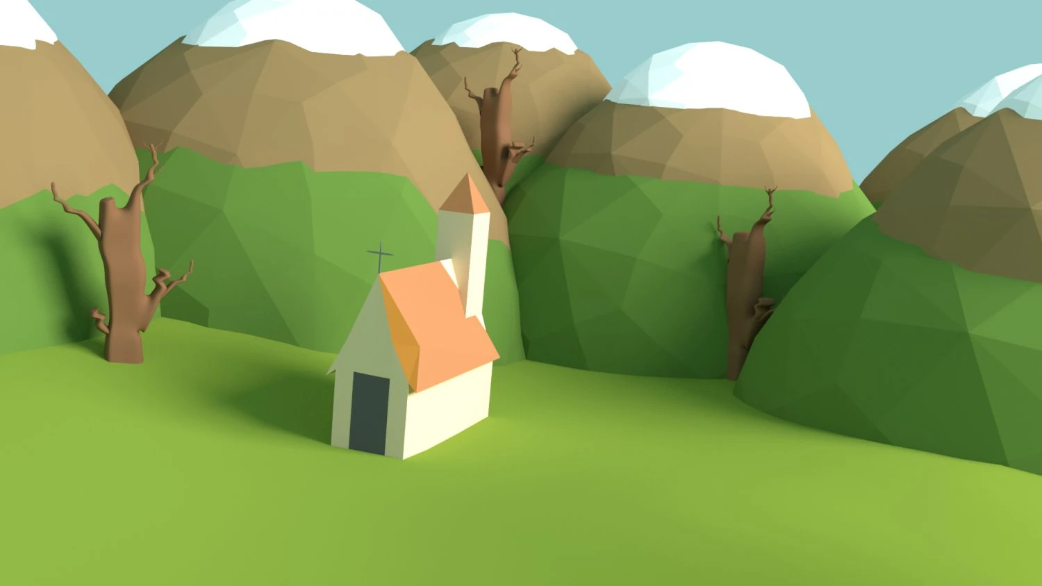 गिरजाघर 3D मॉडल .c4d .max .obj .3ds .fbx .stl .blend 