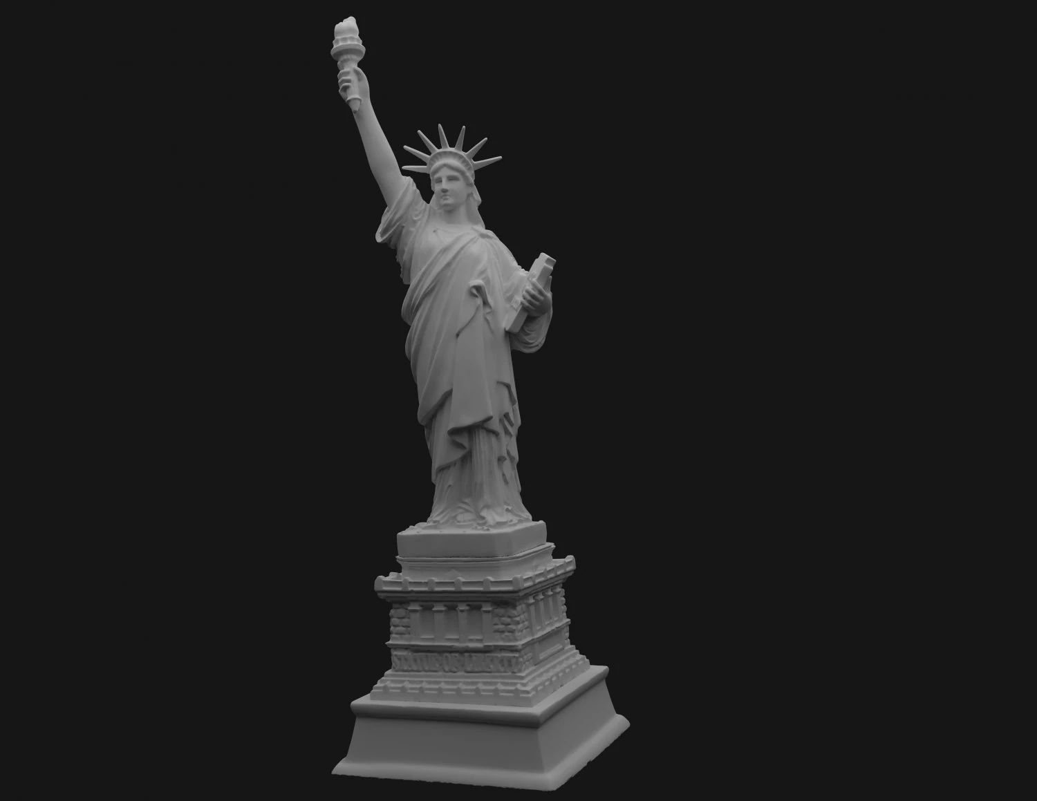 statue of liberty 3d printable 3D Model .c4d .max .obj .3ds .fbx .stl .blend