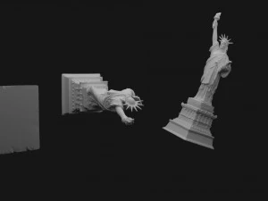 statue of liberty 3d printable 3D Model