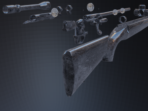 remington 783 hunting rifle 3D Модель