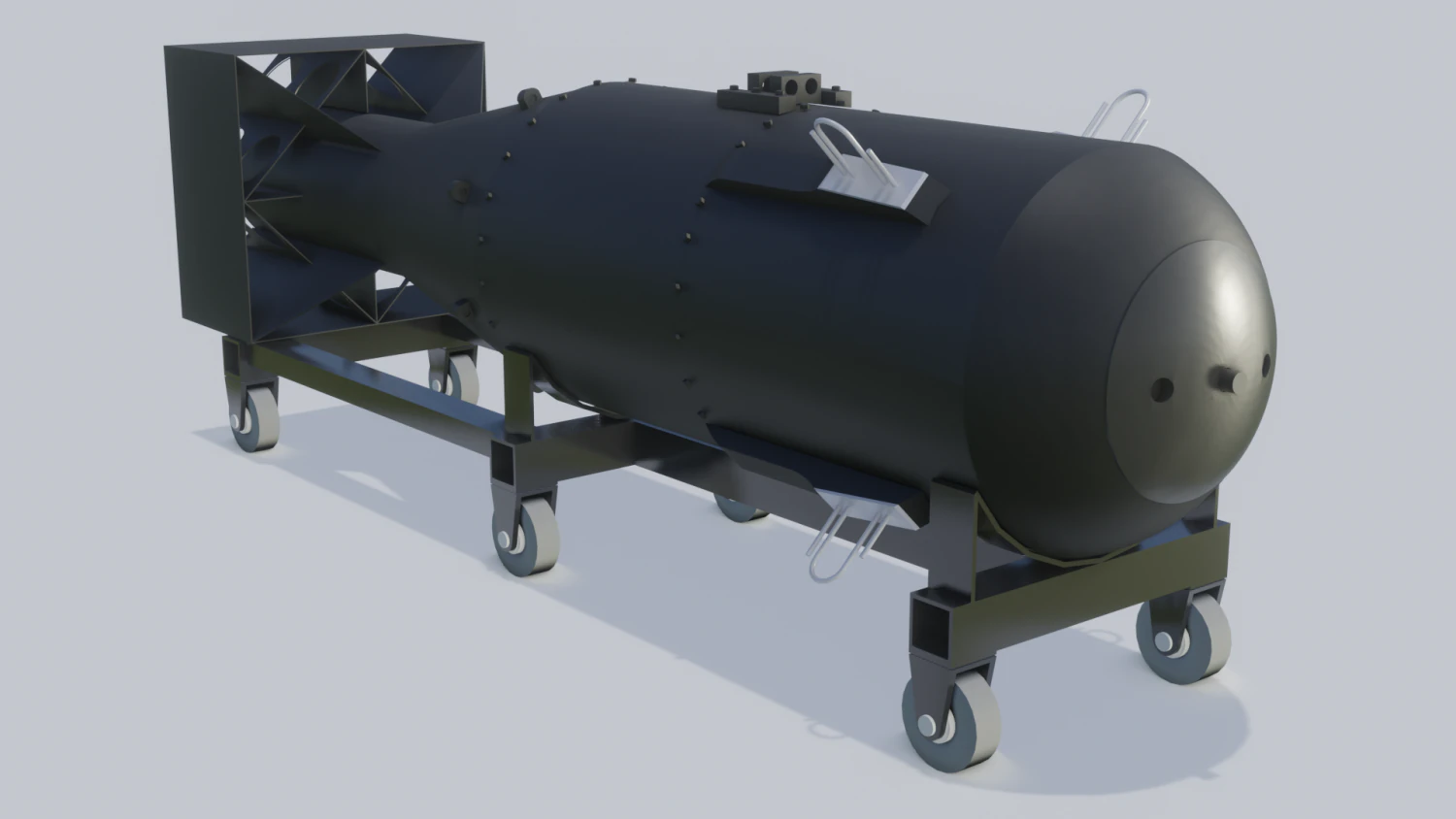 nuclear bomb little boy 3D Model .c4d .max .obj .3ds .fbx .stl .blend 