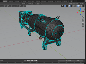 nuclear bomb little boy 3D Model