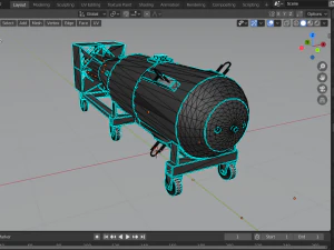 nuclear bomb little boy 3D Model
