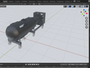 nuclear bomb little boy 3D Model