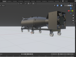 nuclear bomb little boy 3D Model