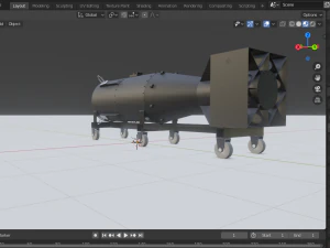 nuclear bomb little boy 3D Model