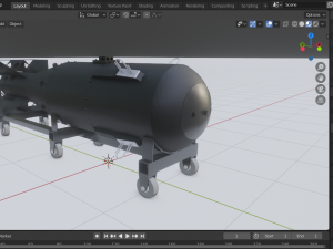 nuclear bomb little boy 3D Model