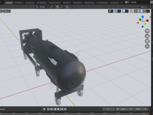 nuclear bomb little boy 3D Model