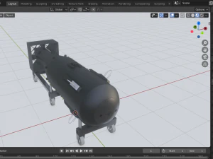 nuclear bomb little boy 3D Model