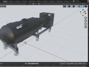 nuclear bomb little boy 3D Model
