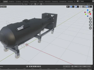 nuclear bomb little boy 3D Model