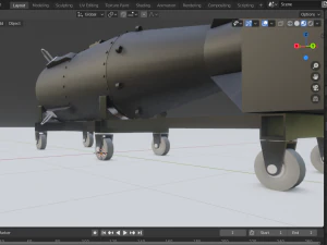 nuclear bomb little boy 3D Model