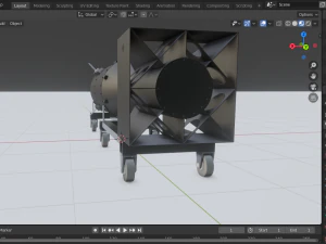 nuclear bomb little boy 3D Model
