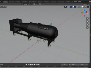 nuclear bomb little boy 3D Model