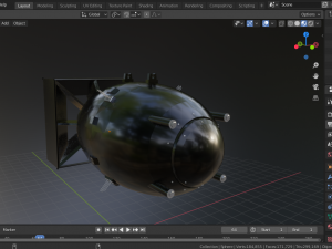 nuclear bomb fat man Modelo 3D