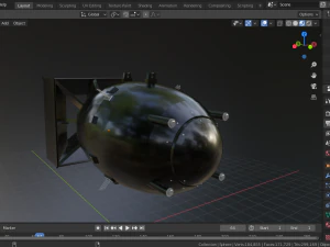 nuclear bomb fat man 3D Model